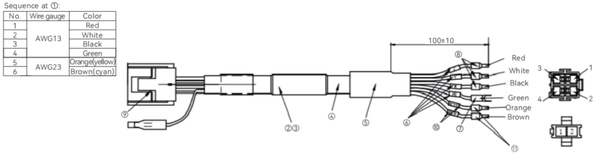CAB-PWB75A-1.5M-48V